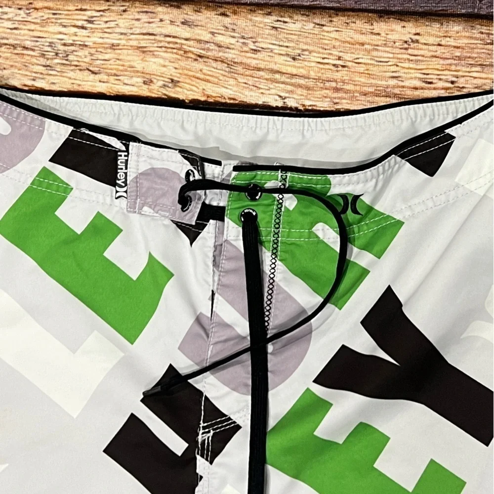 Hurley Board Shorts Mens Swim Surfer Swim Suit Geometric Pattern Summer
